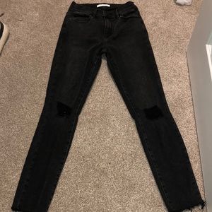 Black Ripped High Rise Jeggings